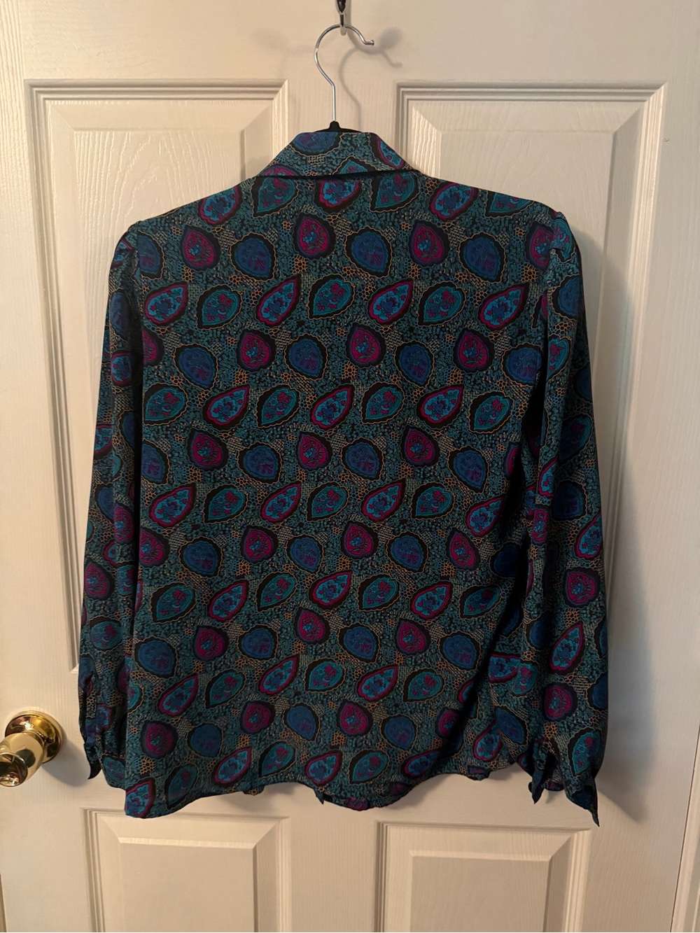 Koret Paisley Blouse in Teal, Purple & Black